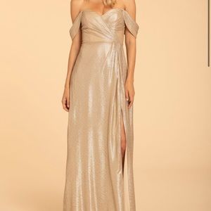 NWT Hayley Paige Liquid Metallic Bridesmaid Dress